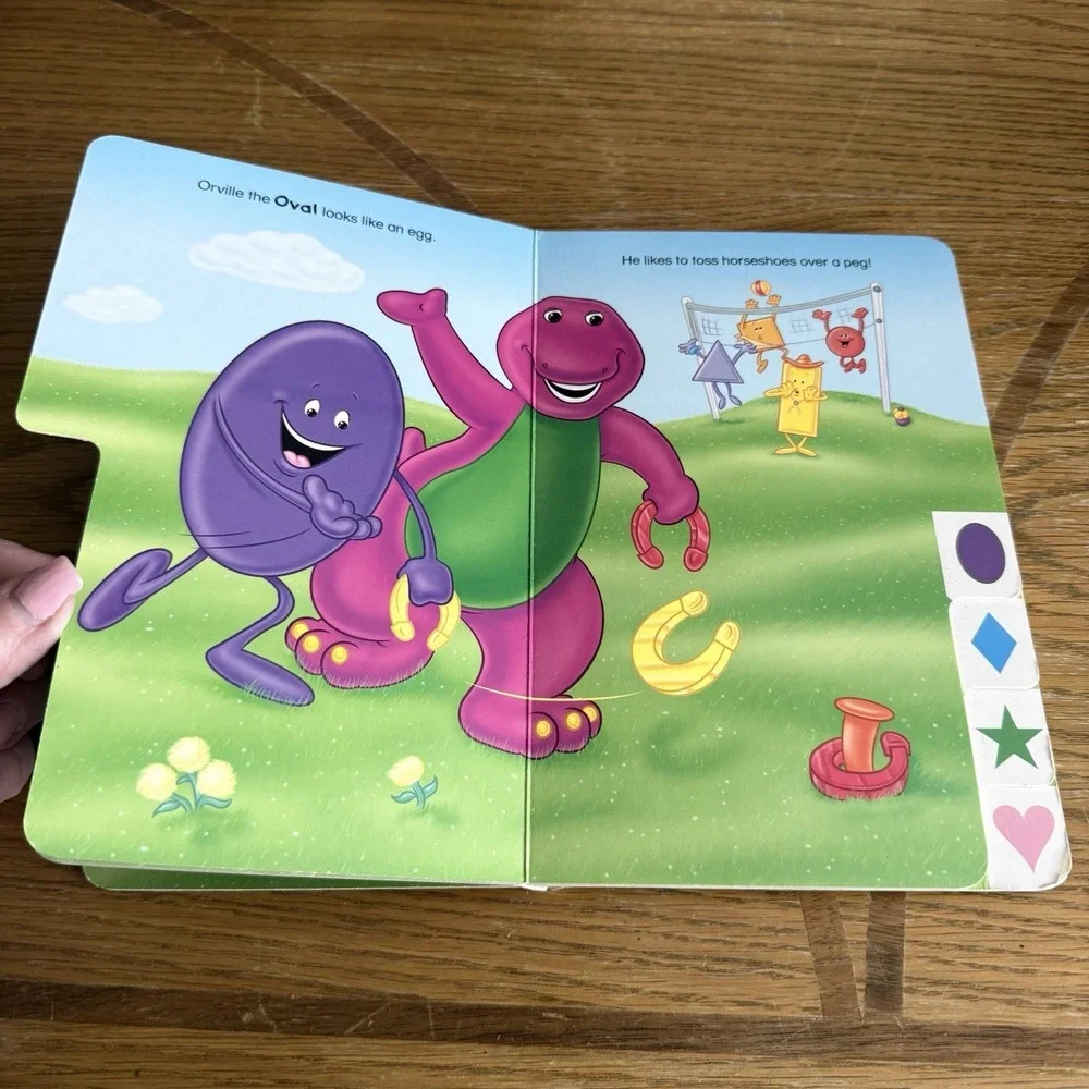 Vintage Barney's Book Of Shapes‎ Board Book Mark Bernthal 1998